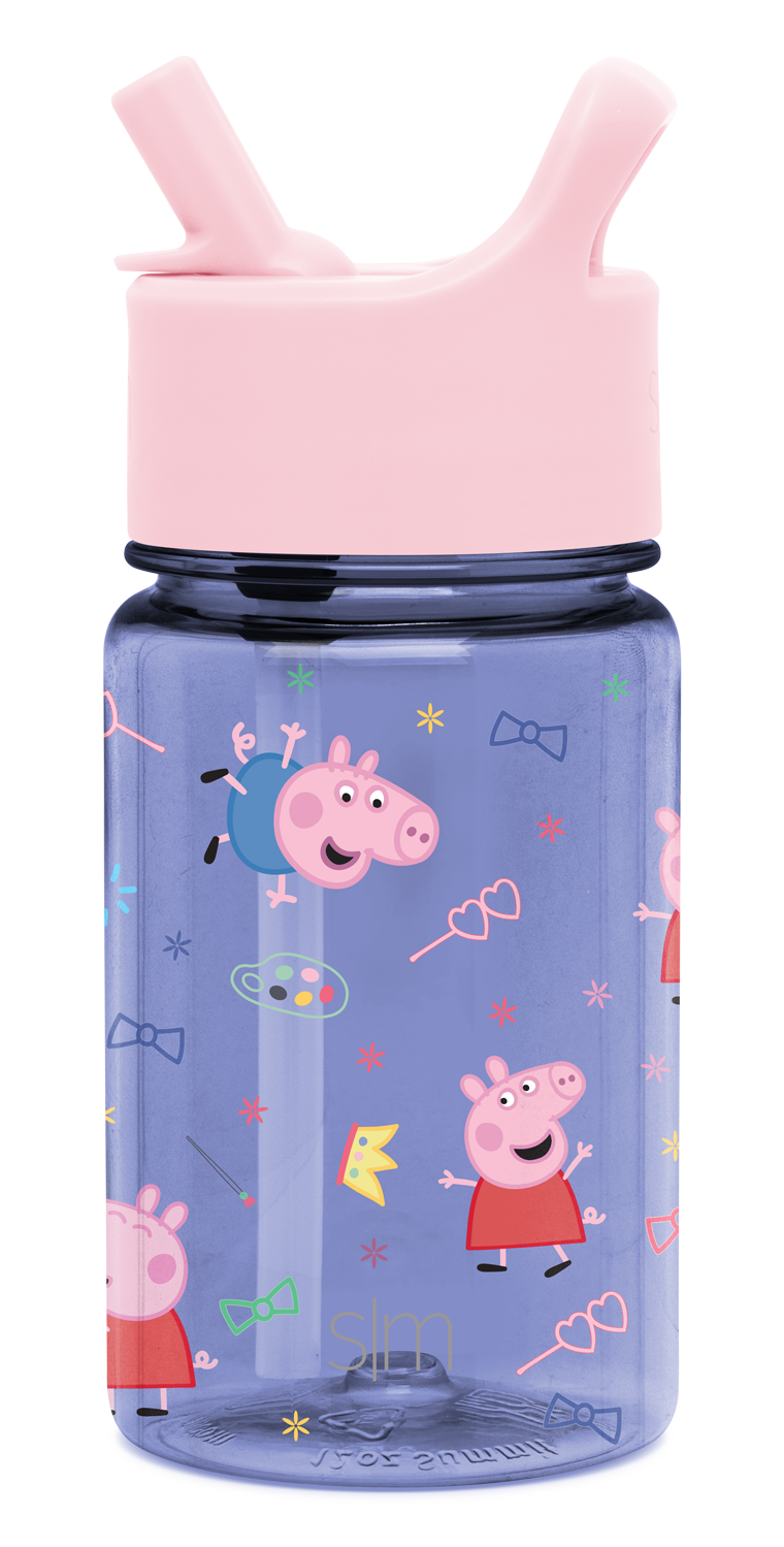Summit Kids Plastic Water Bottle with Straw Lid